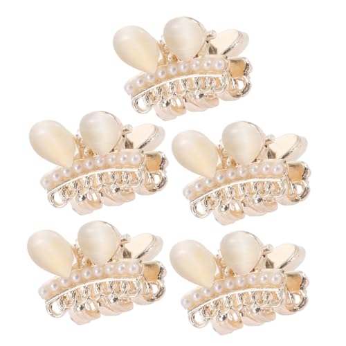 FOMIYES 5 Stück Teiliges Kleine Perlen Haarspangen aus Metall Rutschfeste Haarklammern mit Perlen Strassverzierung Dekorative Haarclips für Damen für Alltag Party und Festliche Anlässe von FOMIYES