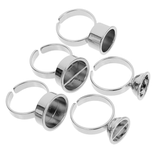 FOMIYES 5 Stück Teiliges Lash Extension Ring Cups aus Metall Ergonomisch Geformt Leichter Eyelash Glue Organizer für Wimpernverlängerung Professioneller und DIY Einsatz Komfortabel von FOMIYES