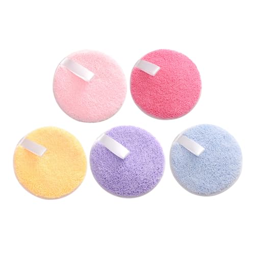 FOMIYES 5 Stück Teiliges Makeup Entferner Weiche Runde Abschminkpads für Gesicht Waschbare Kosmetikpuffs in Farben Komfortabel und Sanft zur Haut für Foundation Puder und Concealer von FOMIYES