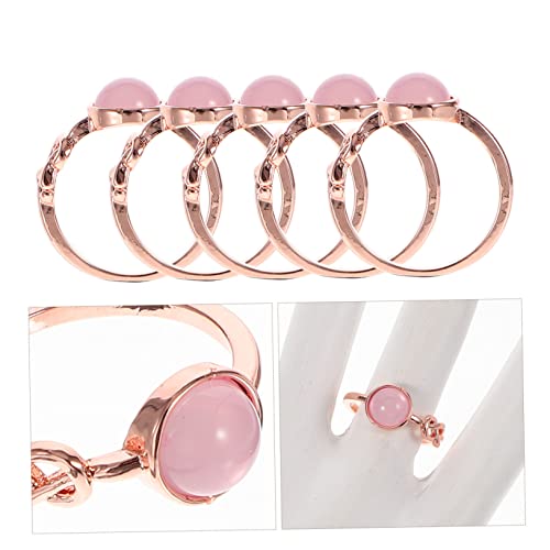 FOMIYES 5 Stück Teiliges Moonstone Ring Damen Roségold Verlobungsringe Schmuck für Hochzeit und Modisch Elegant von FOMIYES