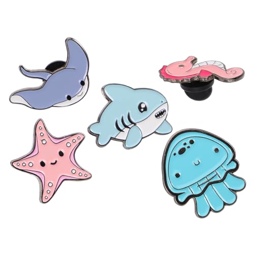 FOMIYES 5 Stück Teiliges Niedliche Meerestiere Anstecknadeln aus Cartoon Broschen für Kleidung Taschen Hüte Vielseitige Dekorative Pins Elegantes und Retro Design von FOMIYES