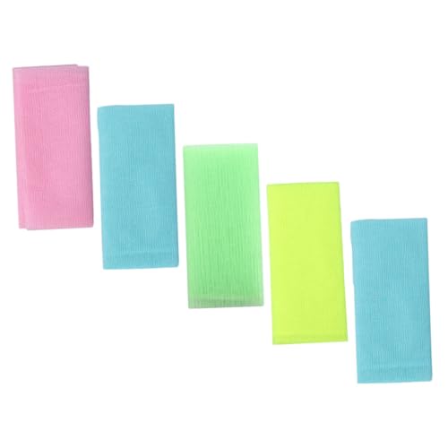 FOMIYES 5 Stück Teiliges Peeling Badetuch aus Leichtem Langes Rückenschrubber Handtuch für Effektive Körperreinigung Sanftes Peeling Hautmassage und Verbesserte Durchblutung von FOMIYES