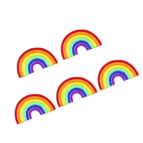 FOMIYES 5 Stück Teiliges Rainbow Broschen Lgbtq Bunte Anstecknadeln Brustnadeln mit Tropfen Öl Kreative Lesbische Schmuckpins für Kleidung Taschen und Jacken von FOMIYES