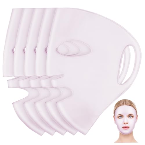 FOMIYES 5 Stück Teiliges Silikon gesichtsmaske Wiederverwendbar mit Ohrbügeln Atmungsaktiv und Hautfreundlich Vielseitig für Feuchtigkeitspflege und Hautschutz im Kosmetiksalon von FOMIYES
