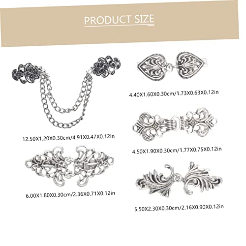 FOMIYES 5 Stück Teiliges Vintage Sweater Clips Robuste Strickjacken Clips mit Retro Blumenmuster Kompakte Cardigan Pins für Damen Vielseitig für Alltag und Festliche Anlässe von FOMIYES