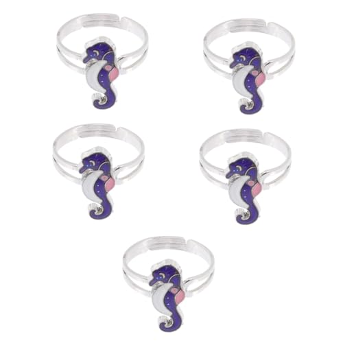 FOMIYES 5 Stück Thermochromer Fingerring Farbwechselnder Stimmungsring für Frauen Offener Ring Einstellbar für Partys Kinderfreundlich von FOMIYES