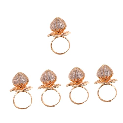 FOMIYES 5 Stück Verstellbarer Rosenring für Damen Kreativer Modeschmuck Feminines Design Anpassbare für Partys Besondere Anlässe Elegantes für Ihre Liebsten von FOMIYES