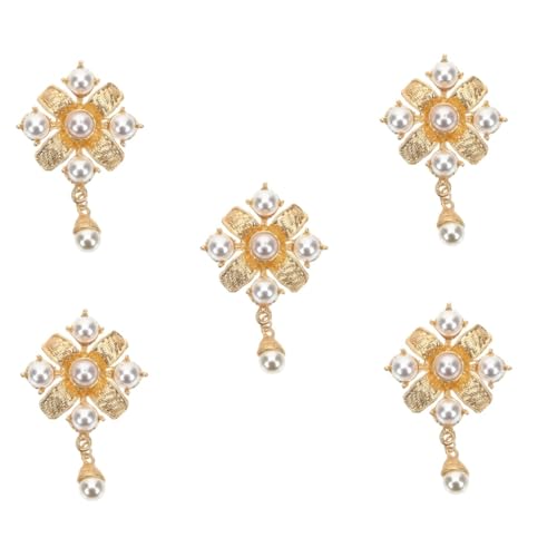 FOMIYES 5 Stück Vintage Barockperlen Brosche Anstecknadel für Damen Elegant für Kleidung Schals Glänzend Langlebig Perfektes für Geburtstage Valentinstag Einzigartiger Schmuck für von FOMIYES