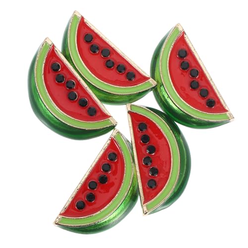 FOMIYES 5 Stück Wassermelonen Broschen Anstecknadeln Cartoon Design Dekorative Reversnadeln Stabile Clips für Damen Kleidung Schal Cardigan Accessoires von FOMIYES