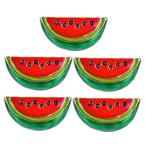 FOMIYES 5 Stück Wassermelonen Broschen aus Zinklegierung Cartoon Anstecknadeln für Strickjacken Pullover Schals Modische und Leichte Cardigan Pins für Damen und Herren von FOMIYES