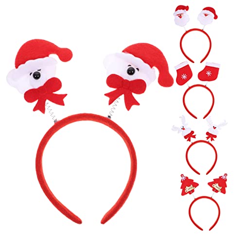 FOMIYES 5 Stück Weihnachts-Stirnband Mädchen-Stirnband Haarschmuck Für Kinder Haar-Accessoire Für Mädchen Rentiergeweih Haarreifen Urlaub Party-Stirnband Weihnachtsmütze-Stirnband Schönes von FOMIYES