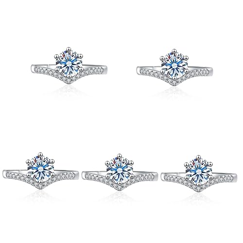 FOMIYES 5 Stück Zirkonia Ring für Frauen Eleganter Verlobungsring mit Stilvollem Design für Hochzeiten Jubiläen Valentinstag Feiner Schmuck mit Glatten Kanten Passend für Fingergrößen FOMIYES 5 Stück Zirkonia Ring für Frauen Eleganter Verlobungsring mit Stilvollem Design für Hochzeiten Jubiläen Valentinstag Feiner Schmuck mit Glatten Kanten Passend für Fingergrößen von FOMIYES