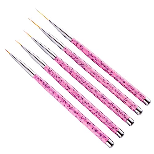 FOMIYES 5-teiliges Set Nagel Punktierung Malerei Zeichenstift Gelpinsel Nageldesign-nylon-pinselstift Nailart-line-stift Nailart-liner-zeichnungspinsel Malpinsel Modellieren Nagel Kunst von FOMIYES