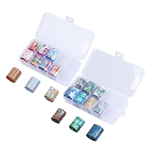 FOMIYES 50rollen Nagelfolien Transferaufkleber Selbstklebend Nailart Sticker Diy Maniküre Für Finger Fußnägel Set von FOMIYES