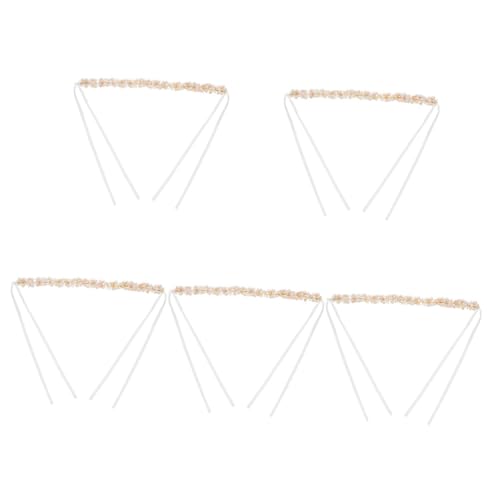 FOMIYES 5St Haarband Stirnband Haarschmuck graceling hats Perlenstirnband Haargummi Stirnbänder mit Strass Strass-Stirnbänder für Frauen Mädchen Kopfbedeckung Haarteil Zubehör Braut Stoff von FOMIYES