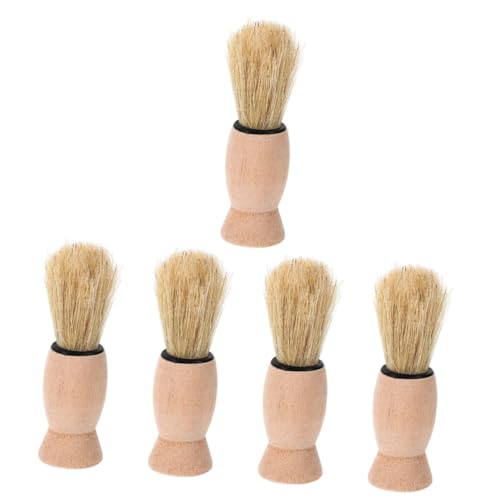 FOMIYES 5St Vintage-Bartbürste hairbrush haarbürsten hair remover bürste haarklauenclips harrschneider Rasierpinsel Rasierzubehör für Männer kleine Friseurbürste Friseurzubehör Lotusbaum von FOMIYES