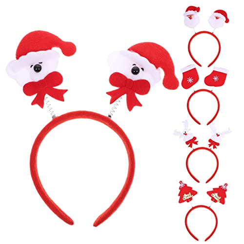 FOMIYES Weihnachten Hairwear 5 Stücke Rot Stirnband Party Haar Band Weihnachten Requisiten von FOMIYES