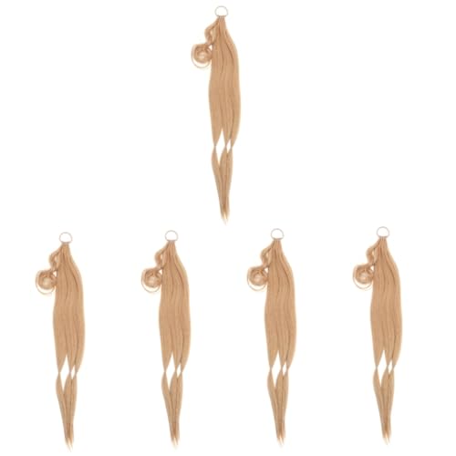 FOMIYES 5St geflochtene Perücke Haarverlängerungen für Zöpfe Pferdeschwanz perücken geflochtene Haarverlängerungsperücke Zopfverlängerungen für Mädchen flechten Haarteil verlängern Damen von FOMIYES