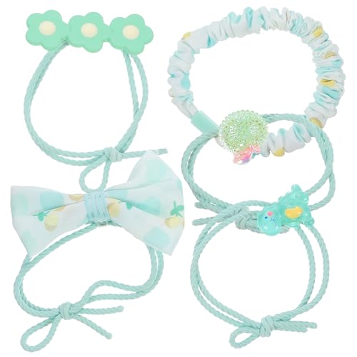 FOMIYES 5St Haarseil Haargummis aus floraler Spitze Haarbänder Tiara Haargummis für Kleinkinder Haarband für Mädchen Haarschmuck für Kleinkinder elastisch Kopfbedeckung Blumen Gummiband von FOMIYES