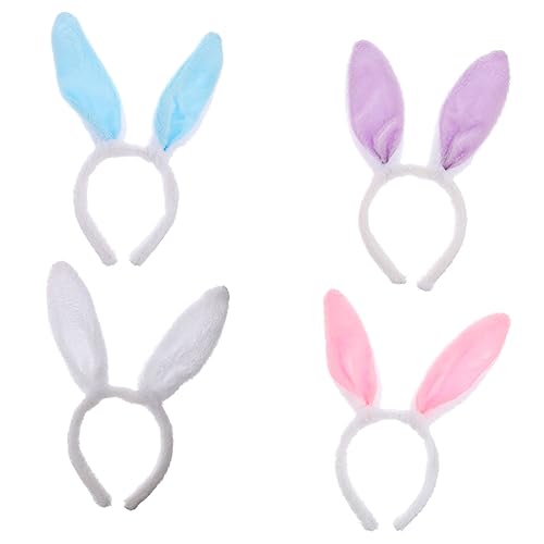 FOMIYES 5stücke Plüsch-hasenohr-stirnband -kopfschmuck Haarparty-accessoires Für Ostern Wiederverwendbar Foto-requisiten Für Besondere Anlässe von FOMIYES