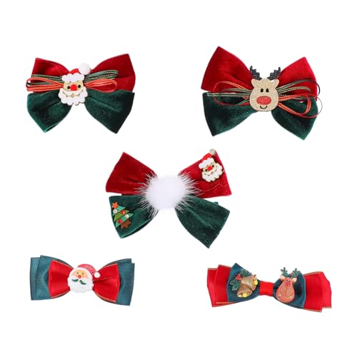 FOMIYES Schleifen Für Mädchen Weihnachtsparty Haar-accessoires 5 Stück Mädchen-haarspange Kinder-haar-accessoires von FOMIYES