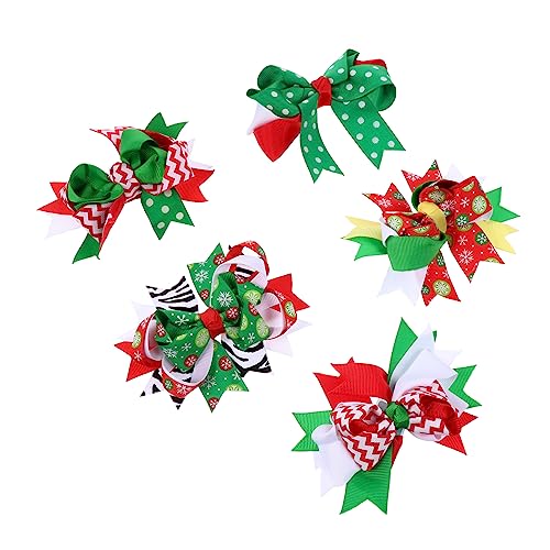 FOMIYES 5stücke Haarspangen Mit Schleife Für Mädchen Weihnachtshaarspange Haarschmuck Bowknot Für Party Hochzeit Und Fotografie von FOMIYES