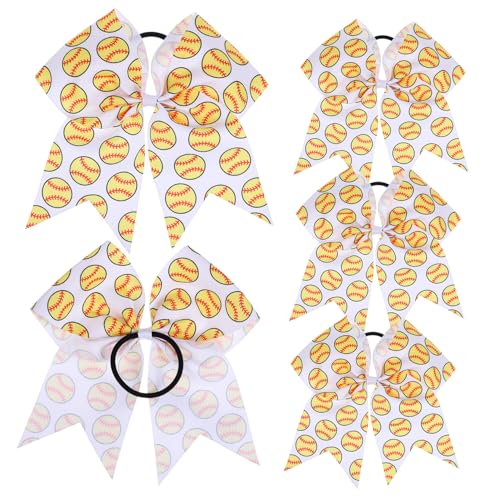 FOMIYES 5stücke Softball-haargummis Sport-haarbänder Mit Schleifen Haarstyling-gurte Für Mädchen Weich Und Haltbar Für Sport Und Alltag von FOMIYES