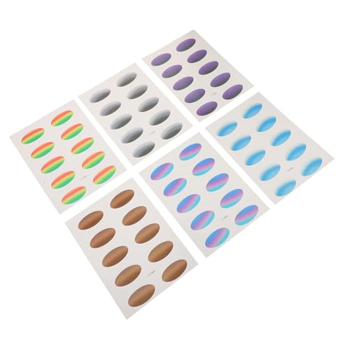 FOMIYES 6 Blätter Wasserdichte Temporäre Lidschatten Sticker für Frauen Hautfreundlich Schweißresistent Einfache Anwendung Farbverlauf Design für Festivals Partys und Outdoor Aktivitäten von FOMIYES