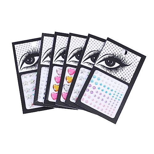 FOMIYES Gesichtsaufkleber Juwelen Juwelenaufkleber Herz-gesichts-edelsteine Acryl-edelsteine Aufkleber Für Make-up-sticker von FOMIYES