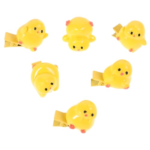 FOMIYES 6 Gelbe Haarspangen In Kükenform Für Damen Und Bezauberndes Cartoon Design Sicherer Seitlicher Clip Ideal Für Den Täglichen Gebrauch Partys Und Reisen von FOMIYES