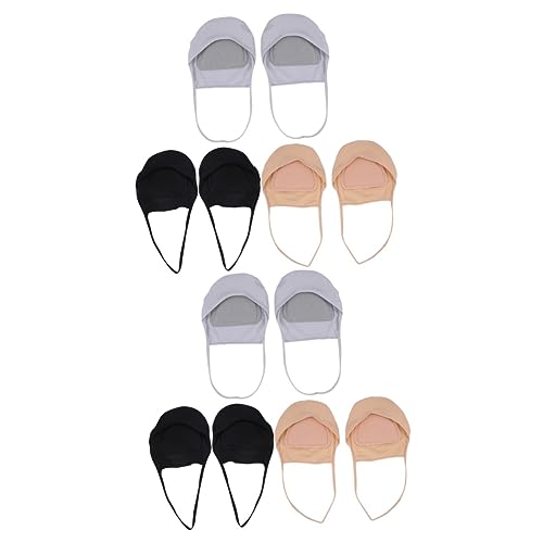 FOMIYES 6 Paare Unsichtbare Strumpfbandpolster Halbe Socken Für Frauen Niedrig Geschnittene Zwischensocken No-show-socken Nahtlose Socken Sandalen Nylon Damen Tief Geschnitten Hosenträger von FOMIYES