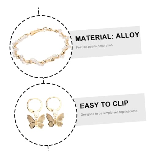 FOMIYES 6 Paare Statement Creolen Ohrringe Damen Vintage Perlen Dangler Schmuck Vielseitig Kombinierbar für Alltag und Besondere Anlässe von FOMIYES