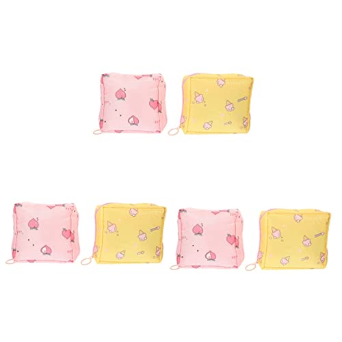 FOMIYES 6 STK Aufbewahrungsbeutel Für Damenbinden Tamponhalter Damenbindebeutel Für Mädchen Padhalter Für Stillkissentasche Süße Geldbörse Kleine Wechseltaschen Handtuchbeutel Polyester von FOMIYES