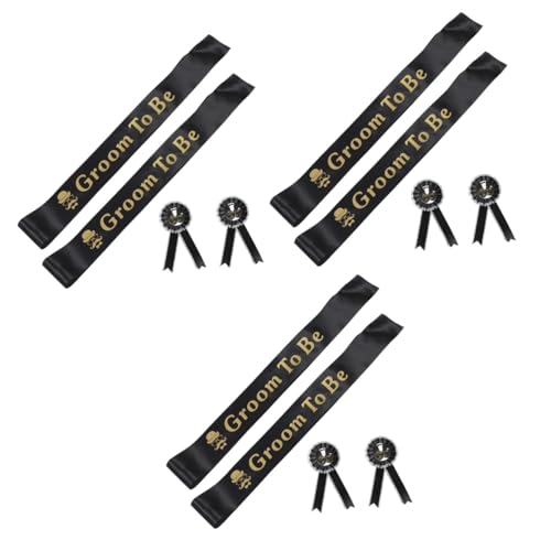FOMIYES 6 Sets Etikette Gürtel Für Den Zukünftigen Bräutigam Party Abzeichen Schärpe Für Junggesellinnenabschiede Damen Festzug Pride Pailletten Besticktes Accessoire FOMIYES 6 Sets Etikette Gürtel Für Den Zukünftigen Bräutigam Party Abzeichen Schärpe Für Junggesellinnenabschiede Damen Festzug Pride Pailletten Besticktes Accessoire von FOMIYES