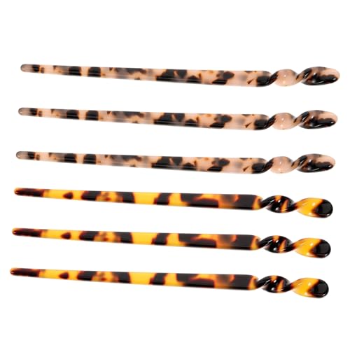 FOMIYES 6 Stck Teiliges Vintage Haarschmuck Chinesischen Haarnadeln Dekorative Haarstäbe im Leopardenmuster Langlebig und Sicher für Damen und Vielseitige Hochsteckfrisuren von FOMIYES