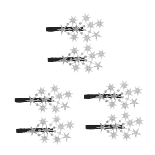FOMIYES 6 Stck. Glitzernde Strass Haarnadeln für Frauen und Mädchen Vintage Haarspangen zum Fixieren von Hochsteckfrisuren und Zöpfen Langlebige Dekorative Haarklammern Silber von FOMIYES