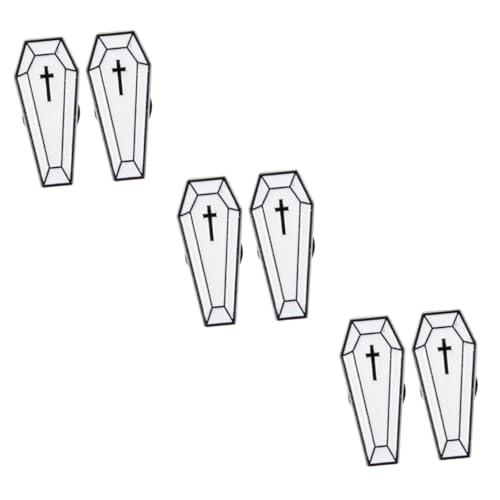 FOMIYES 6 Stck. Halloween Broschen Pin Tropfen Emaille Sarg Anstecker Cartoon Stil Herren Kleidung Dekoration Karneval Accessoire von FOMIYES