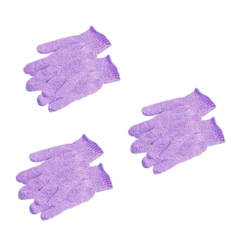 FOMIYES 6 Stck. Peelinghandschuhe aus Nylon Duschhandschuhe für Körperpeeling und Sanftes Scrub Dehnbar Einheitsgröße für Damen Herren Maschinenwaschbar mit Praktischem Aufhänger von FOMIYES