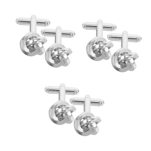 FOMIYES 6 Stck. Stylische Manschettenknöpfe Männer Kupfer Verdrehte Knoten Manschettenknöpfe für Business Anzug Hochzeit Party Französisches Hemd Zubehör von FOMIYES