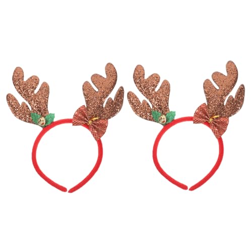 FOMIYES 6 Geweih-Glitter-Stirnband weihnachtsdeko Haarschmuck für Geweihkopfschmuck Haarreif aus Rentiergeweih Haarbänder für Damenhaar Haarschmuck für Damen weiblicher Haarreif von FOMIYES