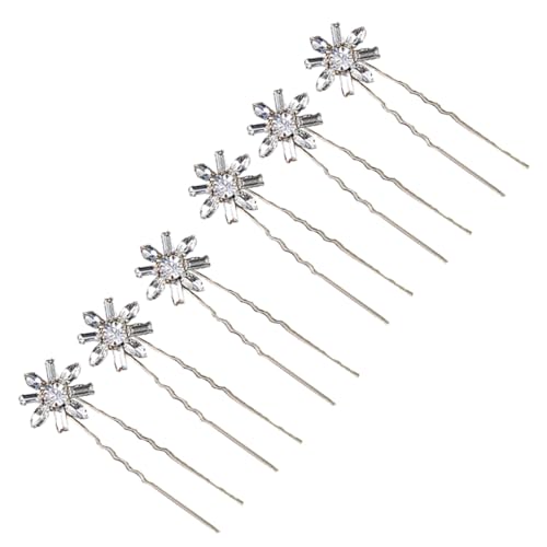 FOMIYES Elegante Brautmode 6-teiliges Haarschmuckset Mit Kristallblumen Für Frauen Und Mädchen Anmutige Haardekorationen von FOMIYES