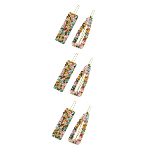 FOMIYES 3er-set Elegantes Strass-haarnadel-set Für Damen Vielseitige Haarspangen Für Damen Kopfschmuck Aus Legierung Für Partys 2 Stück X 3 von FOMIYES