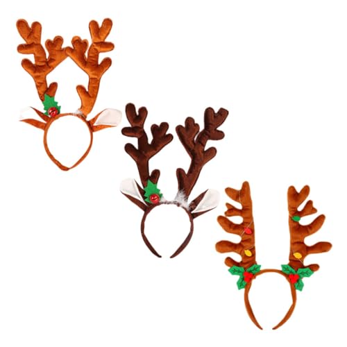 FOMIYES 6 Stk Weihnachtsgeweih Stirnband Weihnachtsgeweih-Haarband Weihnachts-Haarschmuck christmas haarreif christmas headband Haargummi Glocke Kopfschmuck Haarpflegezubehör Weihnachten von FOMIYES