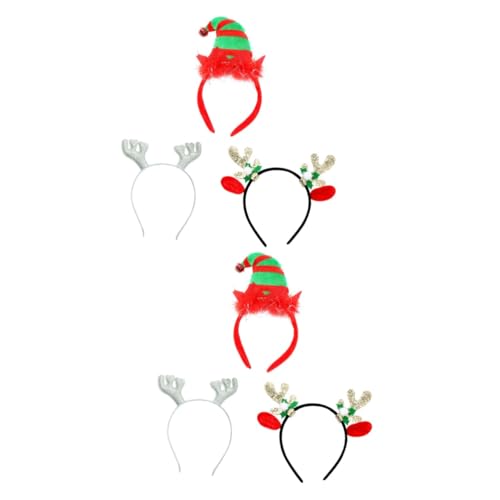 FOMIYES 6 Stk Weihnachtshaarbänder christmas haarreif christmas headband Rentier-Stirnbänder Haargummis für Kinder Stirnband Weihnachtskopfschmuck Weihnachtsstirnbänder Geweih Geschenk von FOMIYES