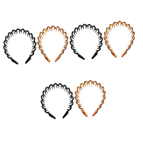 FOMIYES 6 Stk Welliges langzahniges Stirnband hochzeitshaar schmuck wedding hair accessories elastisches gewelltes Haarband Stirnband aus Metall Haargummi kopfschmuck Mädchen Stirnband 2St von FOMIYES