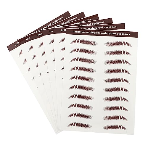 FOMIYES 6st Aufkleber Für Augenbrauen Brauner Augenbrauenaufkleber Schwarze Tätowierte Augenbraue Augenbrauen Sofort Übertragen Make-up-gadgets Gestalter Wassertransferpapier Frau Kosmetik von FOMIYES