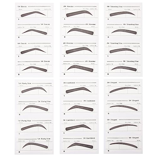 FOMIYES 6 Stk Einweg-augenbrauenschablone Aufkleber Für Die Augenbrauenführung Augenbrauen-linealaufkleber Augenbrauenformer Microblading-lineal Fräulein Papier Augenbrauenstift Bilden von FOMIYES