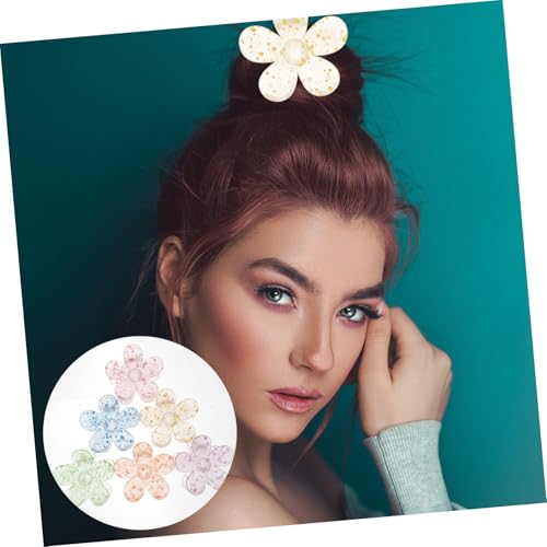 FOMIYES 6 Stück Blumen Haarklammern aus Flexiblem Kunststoff Rutschfeste Haar Klauenclips für Damen Vielseitig für Hochsteckfrisuren Flechtfrisuren und Haarknoten Langlebig und Farbenfroh von FOMIYES