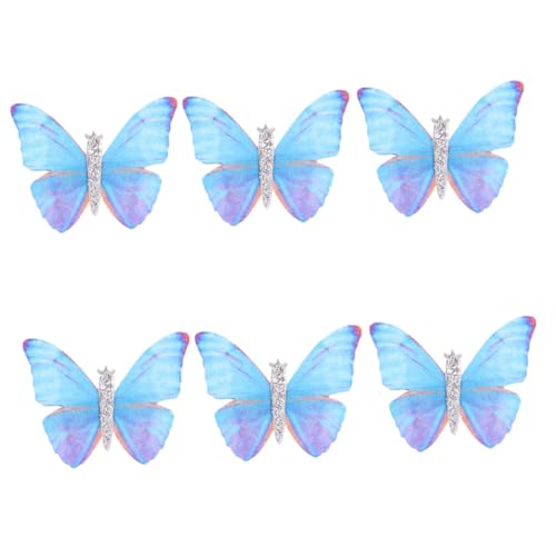 FOMIYES 6 Stück Bunte Schmetterling Haarklammern für Mädchen Dekorative Haarspangen mit Clip Farbenfrohe Haaraccessoires für Party Geburtstag Weihnachten und Festtage von FOMIYES