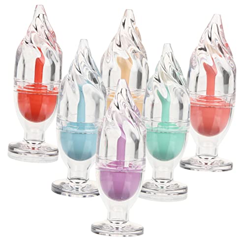 FOMIYES 6 Stück Eiscreme Förmige Lipgloss Flaschen DIY Lippenstift Behälter Transparente Lip Balm Vials für Individuelles Make Up Zufällige Farben Zufällige Farbe Zufällige Farbe von FOMIYES